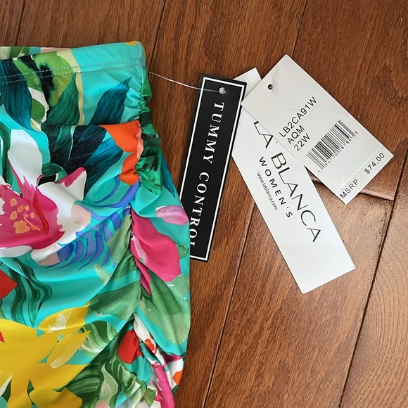 La Blanca Flowered‎ Skirted Bikini Bottom NWT - Picture 9 of 14